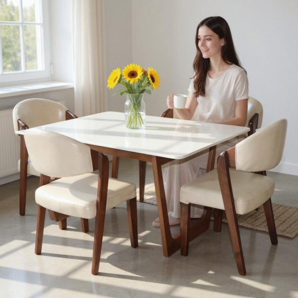 Lounge stone 4 seater marble dining