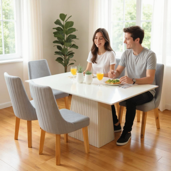 Calista beige 4 seater dining