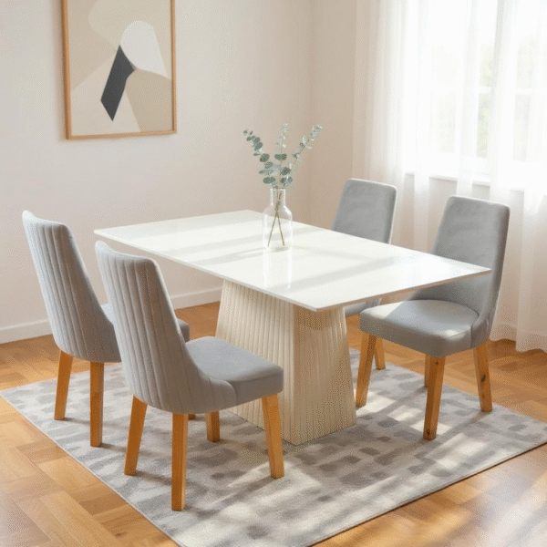 Calista beige 4 seater dining